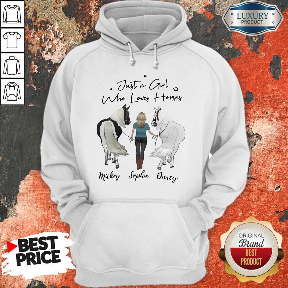 Awesome Just A Girl Who Loves Horses Mickey Sophie Darcy Hoodie