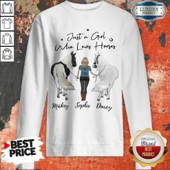 Awesome Just A Girl Who Loves Horses Mickey Sophie Darcy Sweatshirt