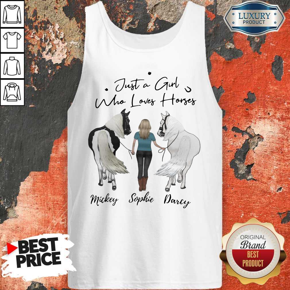 Awesome Just A Girl Who Loves Horses Mickey Sophie Darcy Tank Top