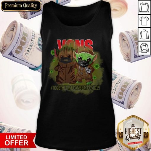 Baby Groot And Baby Yoda Face Mask Star Wars Darth Vader VOns Together We Can Beat Covid 19 Tank Top