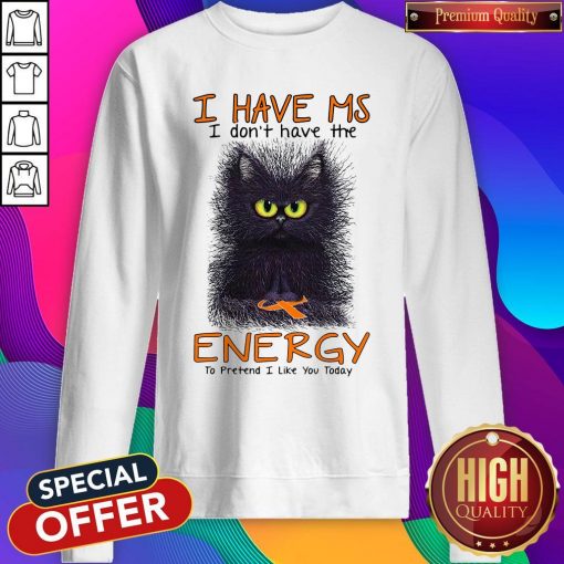 Black Cat I Have Ms I Don’t Have The Energy To Pretend I Like You Today Sweatshirt