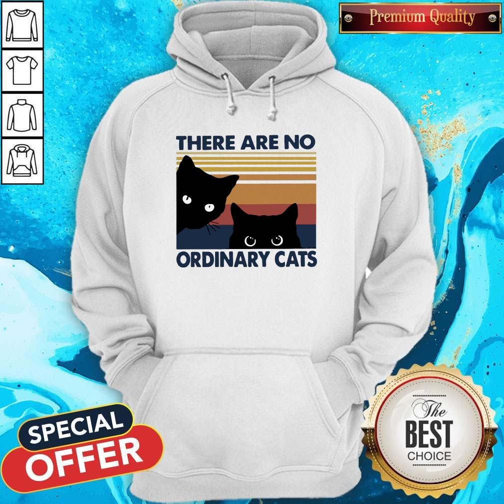 Black Cats There Are No Ordinary Cats Vintage Hoodiea