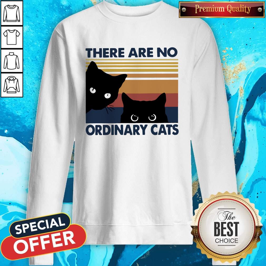 Black Cats There Are No Ordinary Cats Vintage Sweatshirt 