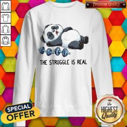 Cute Panda The Struggle Is Real Bear Deadlift Funny Gym Sweatshirt