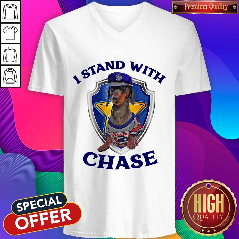 Dachshund I Stand With Chase V- neck