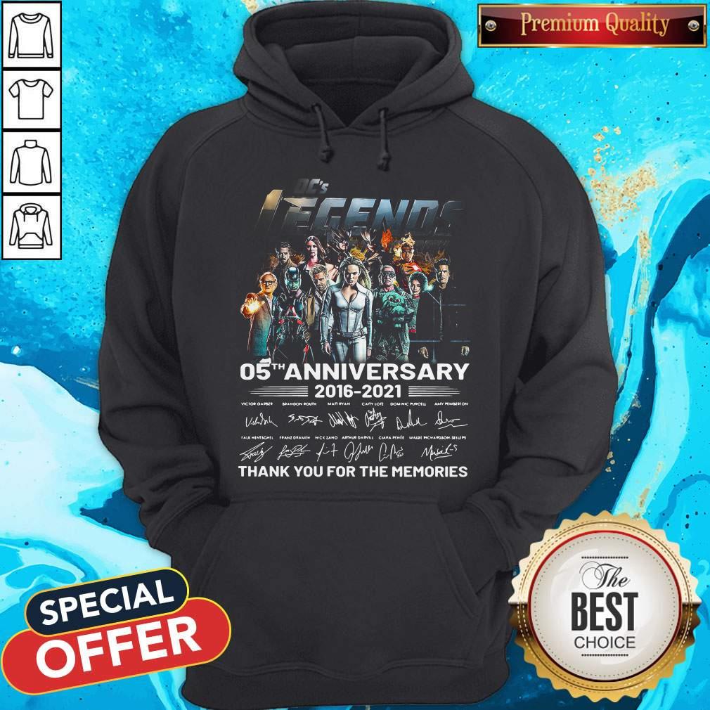 Dc’s Legends 05th Anniversary 2016 2021 Thank You For The Memories Signatures Hoodiea