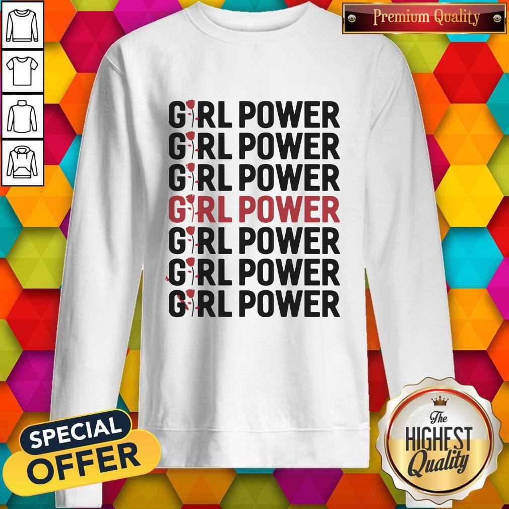 Girl Power Red Black Sweatshirt 