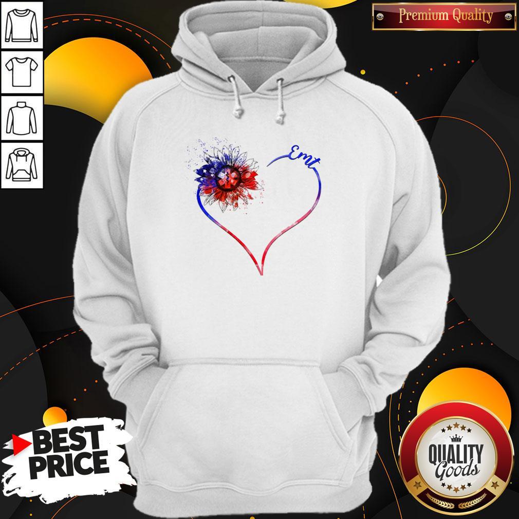 Heart Sunflower EMT Diamond Premium I Do It For My kids Hoodiea