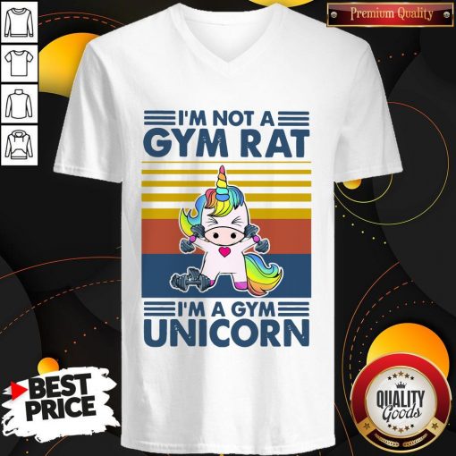 I’m Not A Gym Rt I’m A Gym Unicorn Vintage V- neck