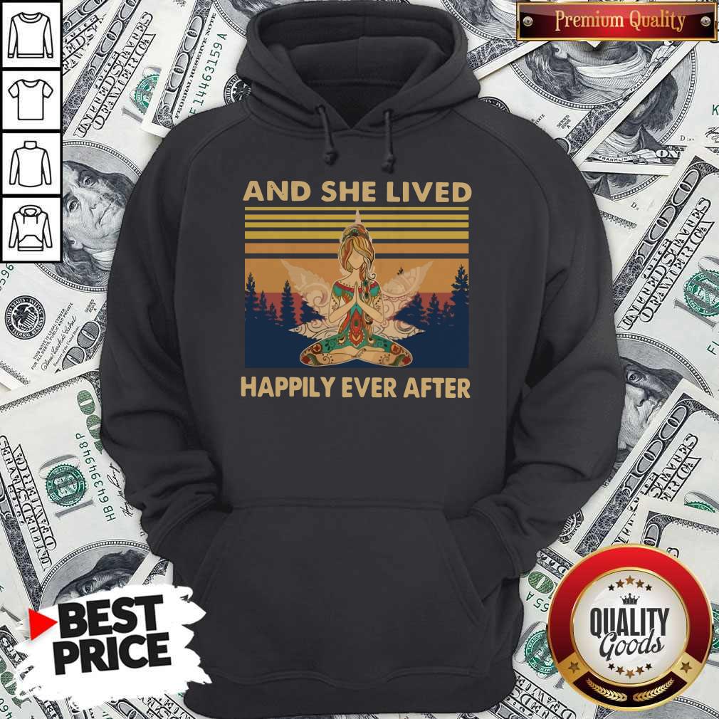 Nice Girl Yoga And She Lived Happily Ever After Vintage Hoodie