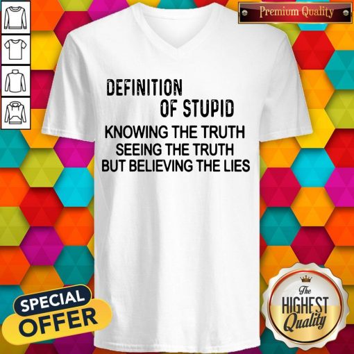 Official Definition Of Stupid Knowing The Truth Seeing The Truth But Believing The Lies V-neck