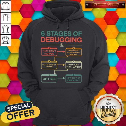 Perfect 6 Stages Of Debugging Hoodie