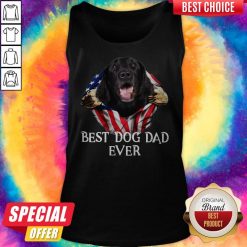 Premium Blood Inside Me Flat Coated Retriever Dog American Flag Best Dog Dad Ever Tank Top