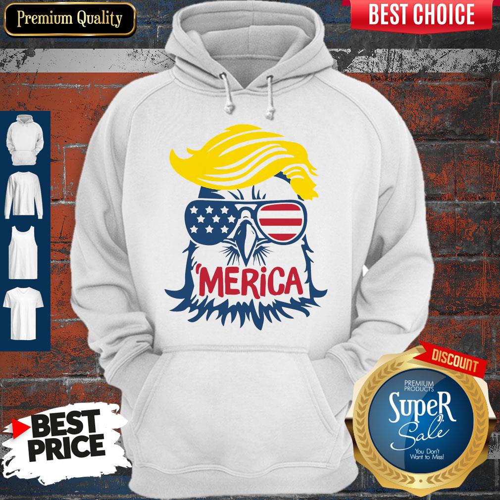 Premium Donald Trump Engle Merica Full Color Hoodie