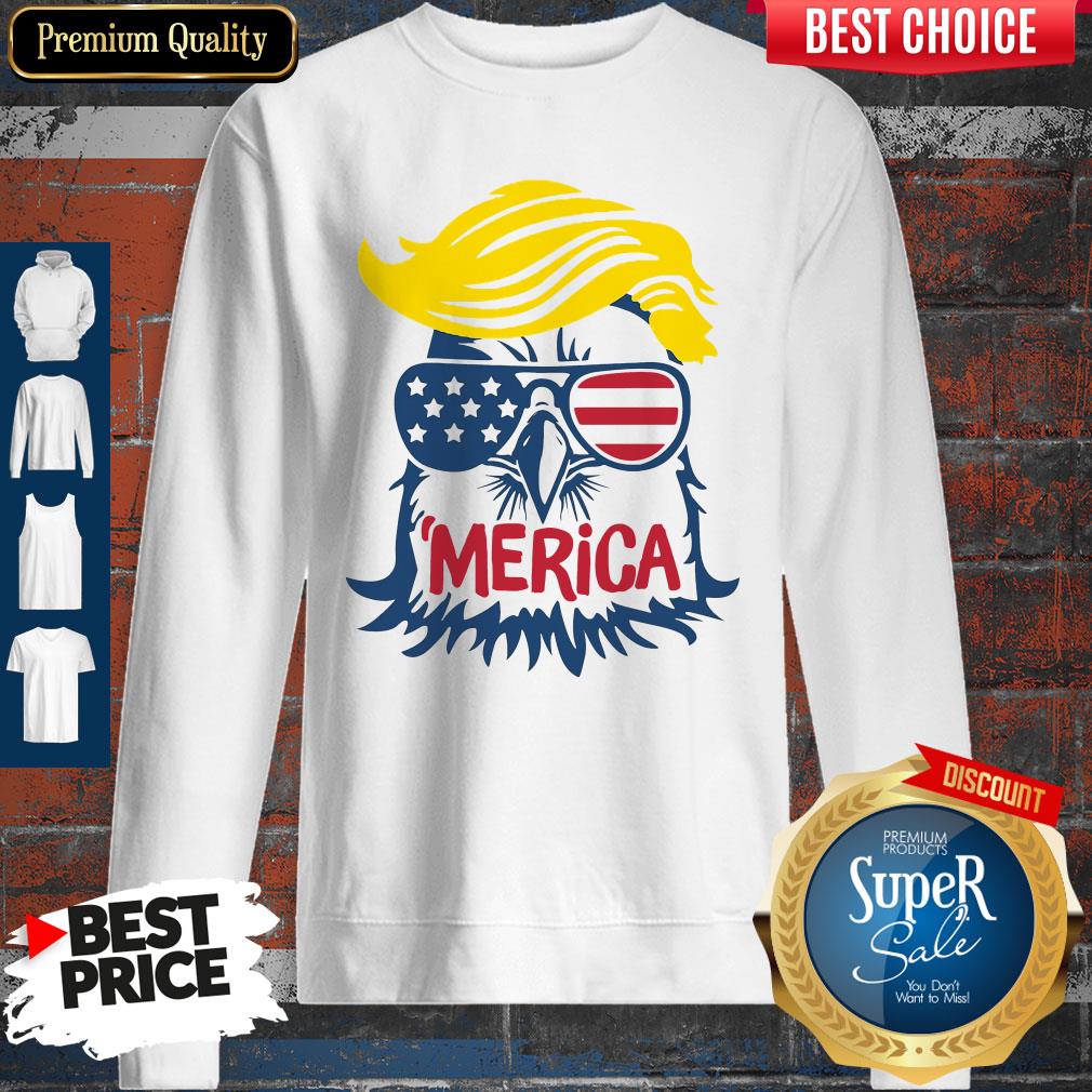 Premium Donald Trump Engle Merica Full Color Sweatshirt