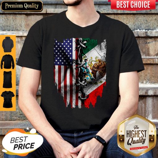 Premium Vintage Mexican American Flag Shirt