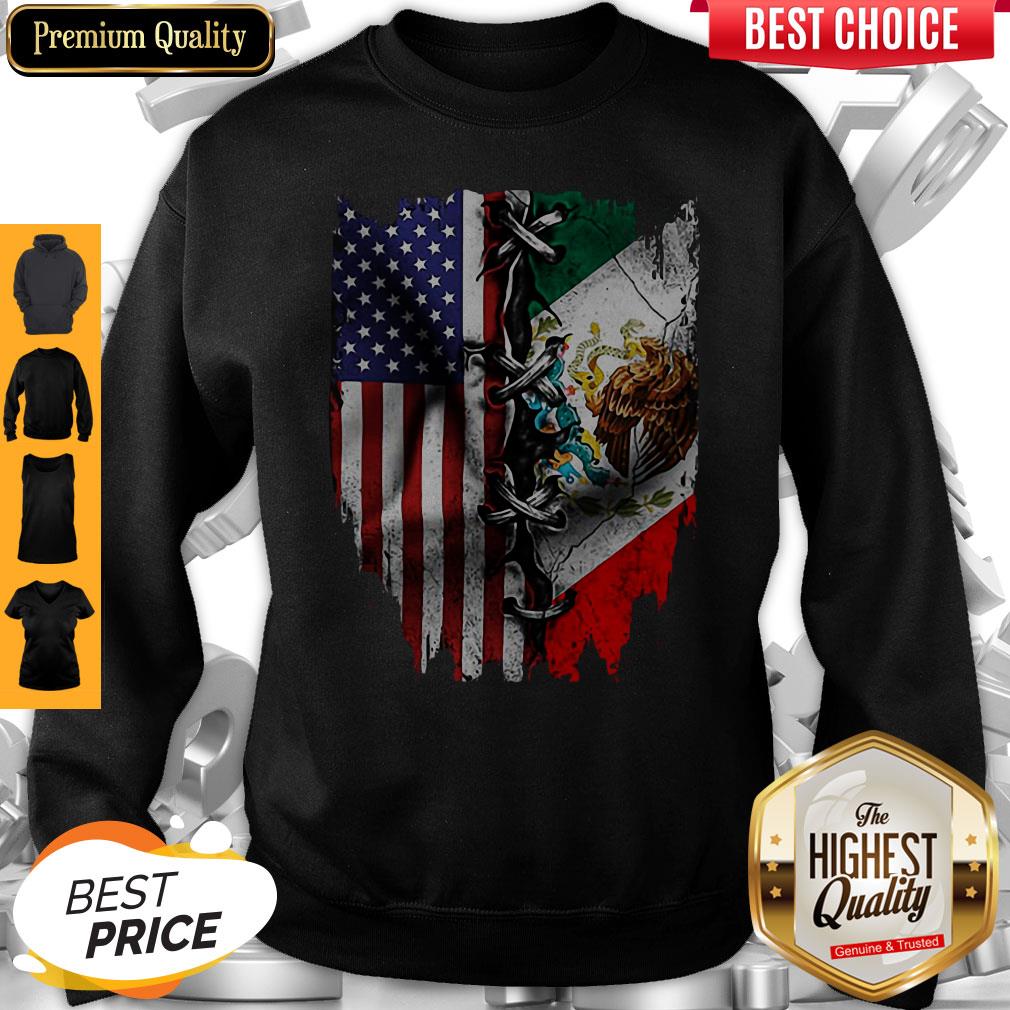Premium Vintage Mexican American Flag Sweatshirt