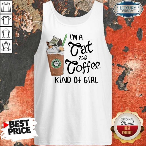 Pretty I’m A Cat And Coffee Kind Of Girl Tank Top