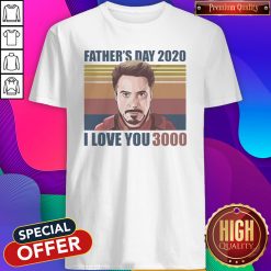 Robert Downey jr Iron Man Fathers Day 2020 I Love you 3000 Vintage Retro Shirt