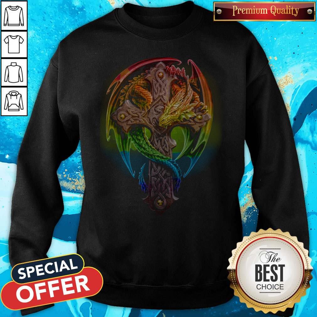 Top Cross Green Dragon Sweatshirt