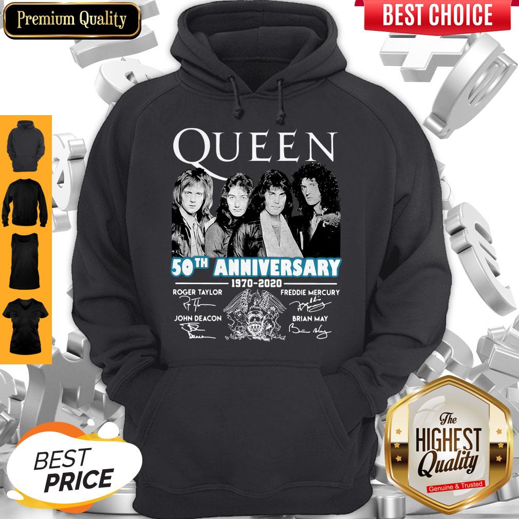 Top Queen 50th Anniversary 1970 2020 Vintage Hoodie