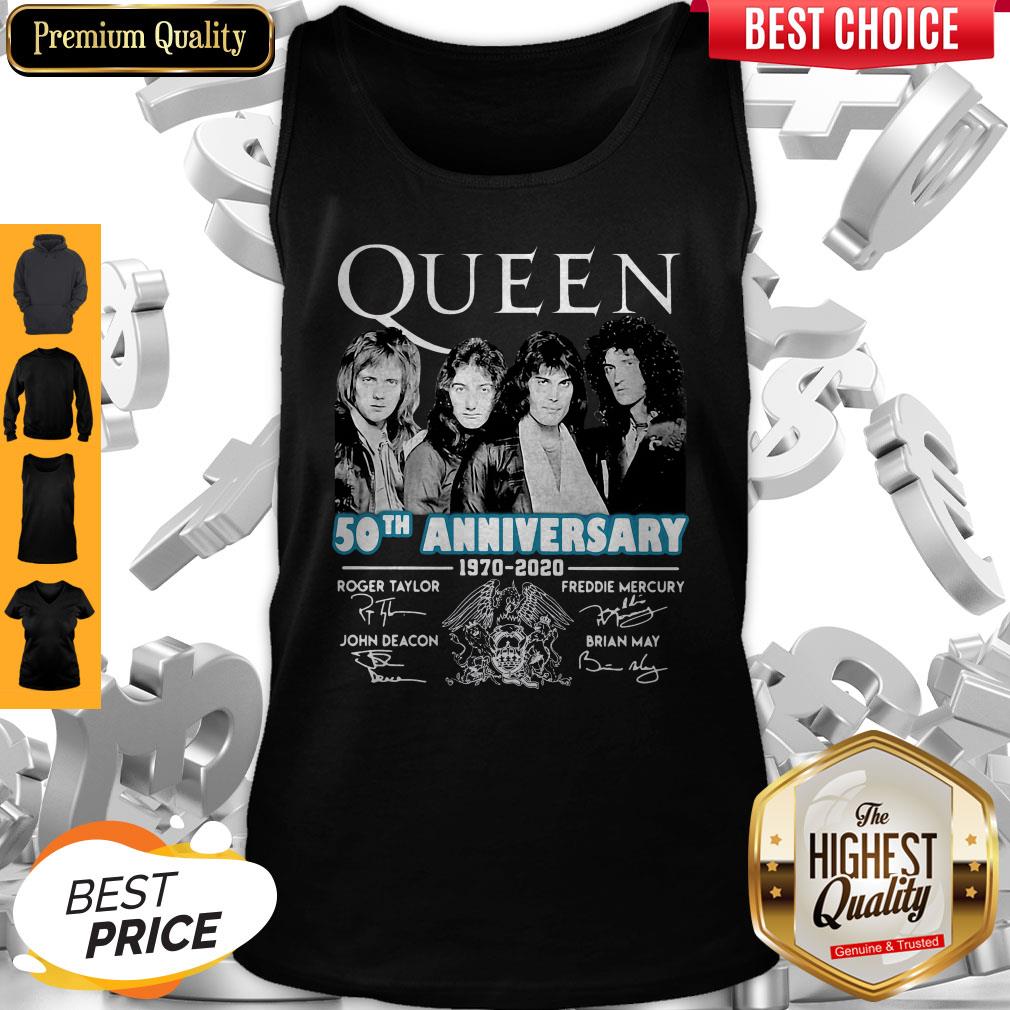 Top Queen 50th Anniversary 1970 2020 Vintage Tank Top