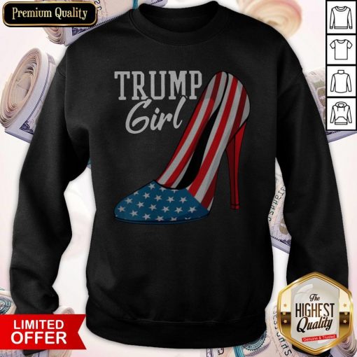 Trump Girl Pumps American Flag Sweatshirt
