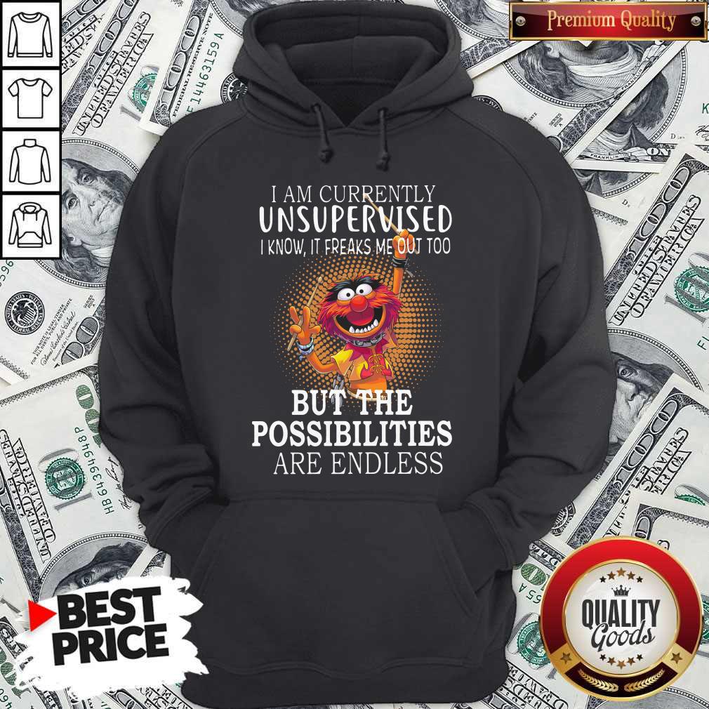 Muppets I'm Currently Unsupervised I Know It Freaks Me Out Too But The Possibilities Are Endless Hoodie