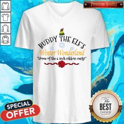 Buddy The Elf’s Winter Wonderland Home Of The 6 Inch Ribbon Curls V-neck
