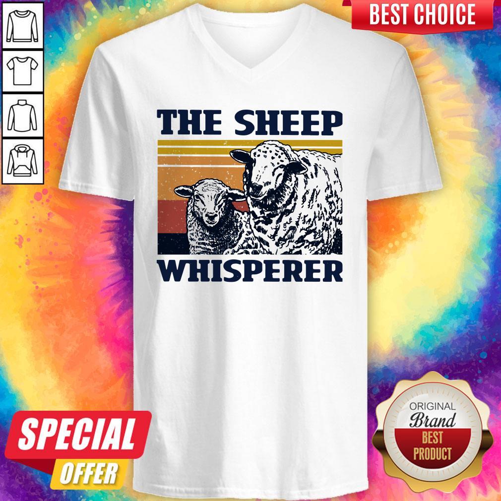 Funny The Sheep Whisperer Vintage V-neck