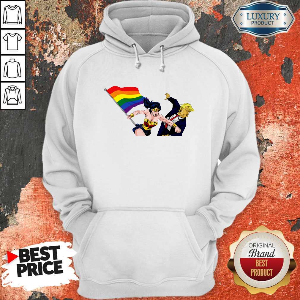 LGBT Wonder Woman Punch Trump Hoodie