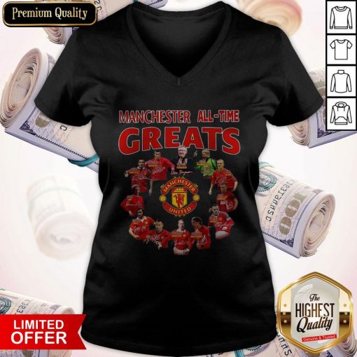 Manchester All Time Greats Signatures V-neck