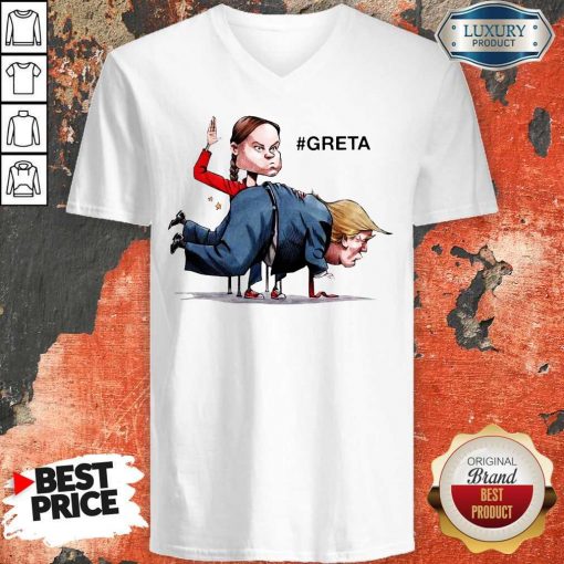 Nice Greta Thunberg Donald Trump V-neck