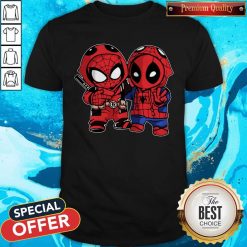 Official Baby Deadpool And Baby Spider Man Shirt