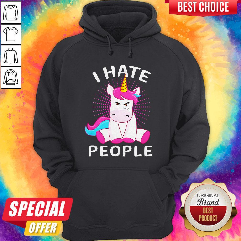 Official Baby Unicorn I hate People Hoodie