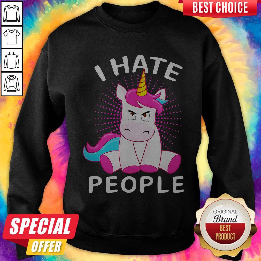 Official Baby Unicorn I hate People Sweatshirt