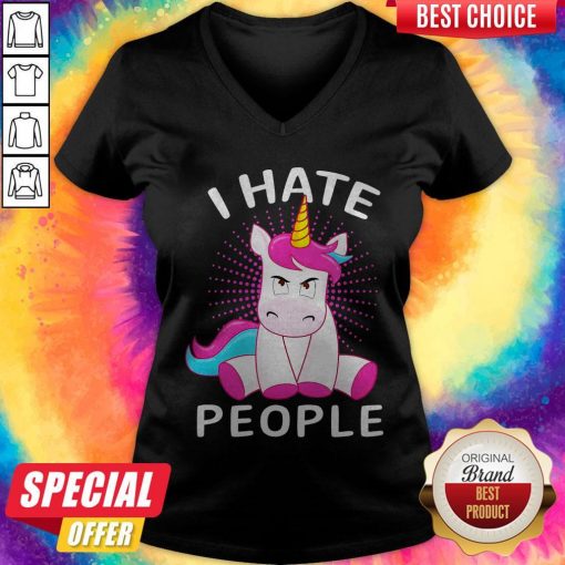 Official Baby Unicorn I hate People V-neck