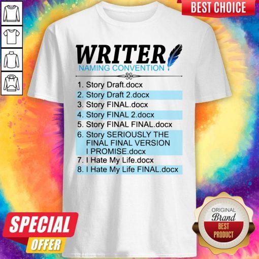 Official Creative Writer Naming Convention Shirt