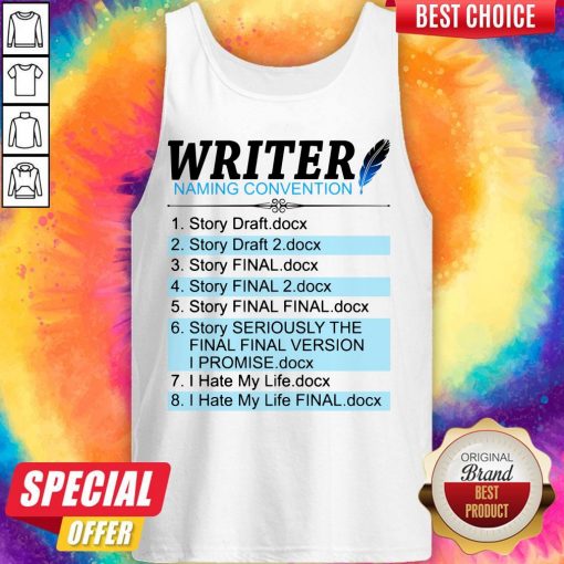 Official Creative Writer Naming Convention Tank Top
