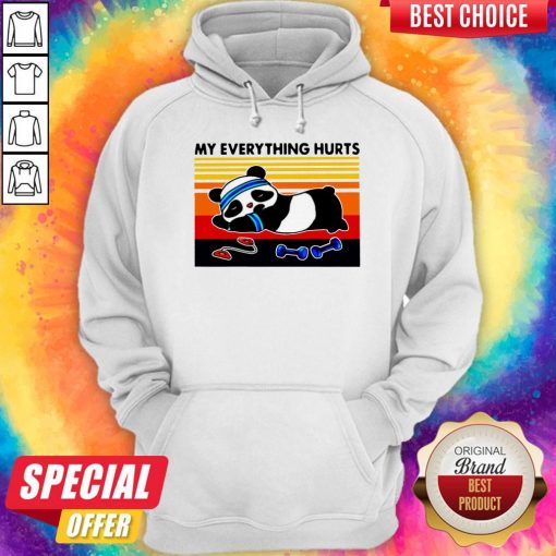 Official Panda Fitness My Everything Hurts Vintage Hoodie
