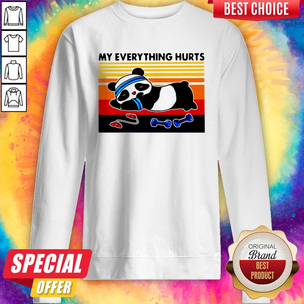 Official Panda Fitness My Everything Hurts Vintage Sweatshirt