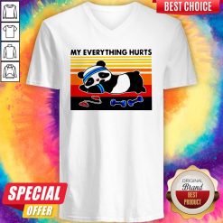 Official Panda Fitness My Everything Hurts Vintage V-neck