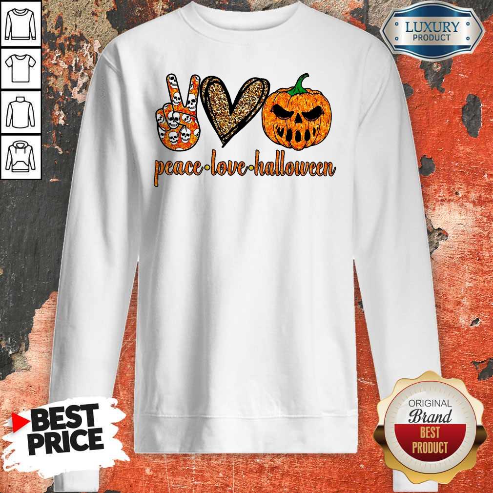 Official Peace Love Halloween Sweatshirt