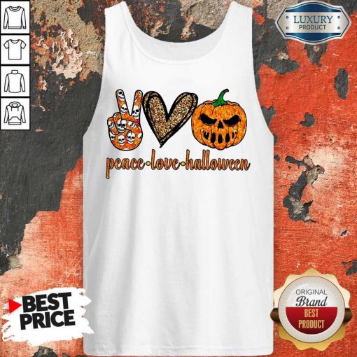 Official Peace Love Halloween Tank Top