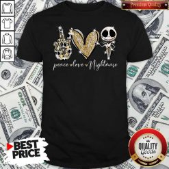 Official Peace Love Nightmare Skellington Diamond Shirt