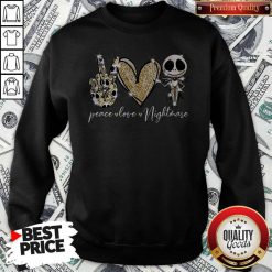 Official Peace Love Nightmare Skellington Diamond Sweatshirt