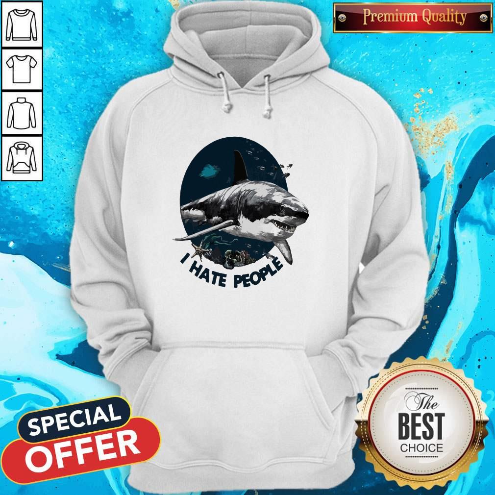 Official Shark I Hate People Hoodie