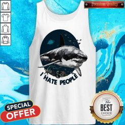 Official Shark I Hate People Tank Top