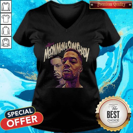 Official The Adventures Of Moonman And Slim Shady V-neck