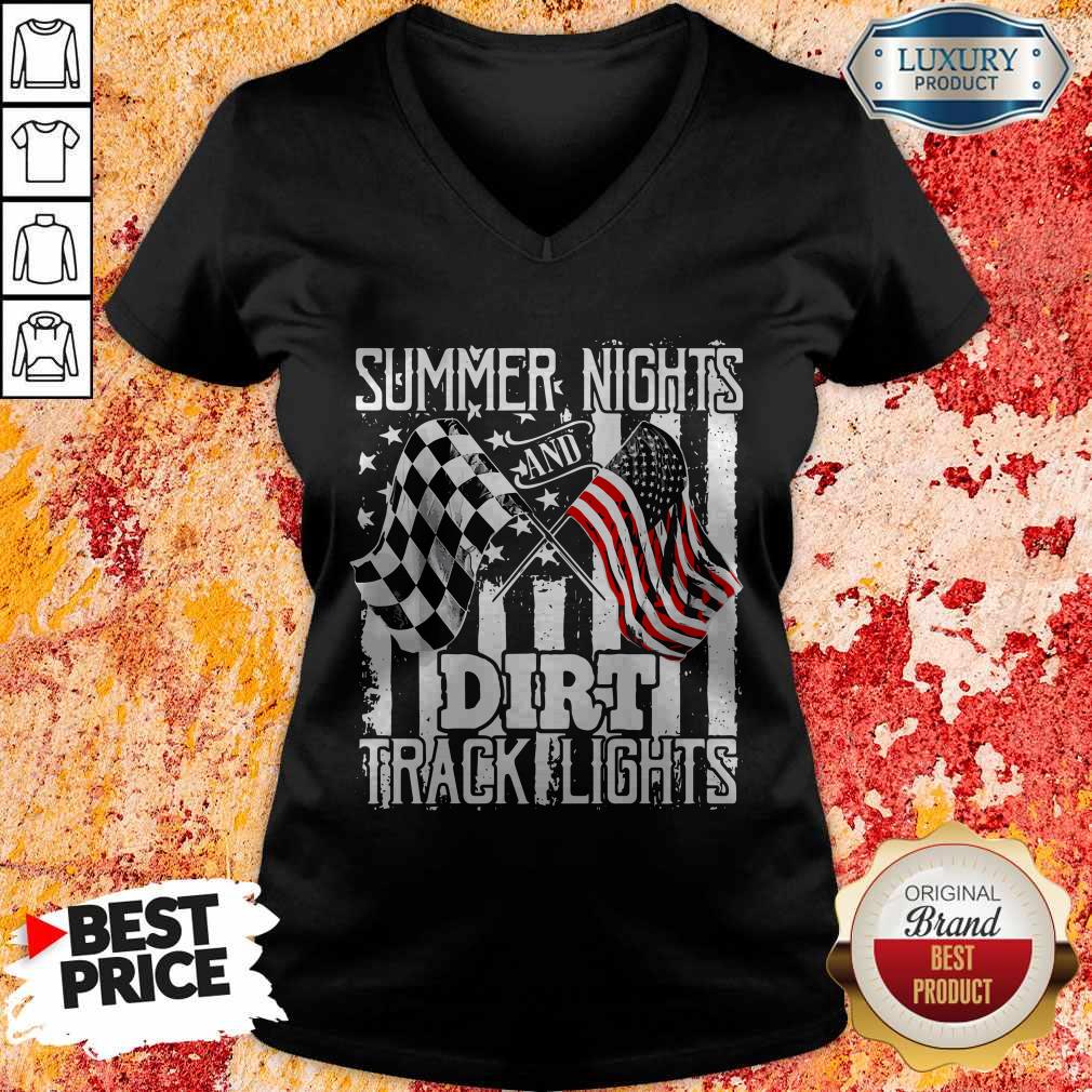 Summer Nights Dirt Track Light V-neck